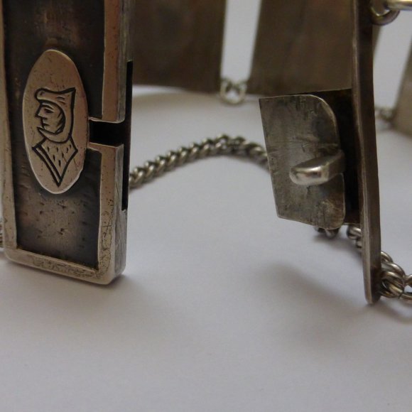 Casa Prieto Mexico 900 Silver Panel Bracelet Mayan - Picture 12 of 12